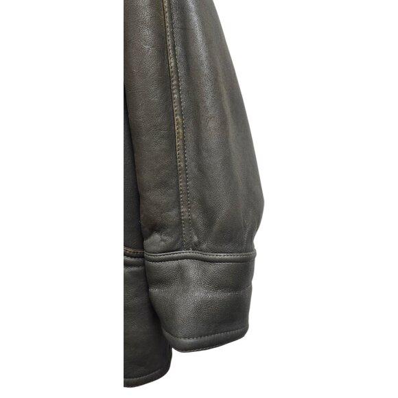 Umberto Olivieri Italy Leather Fur Coat Jacket  Oversized Designer Sparrling - Picture 6 of 16